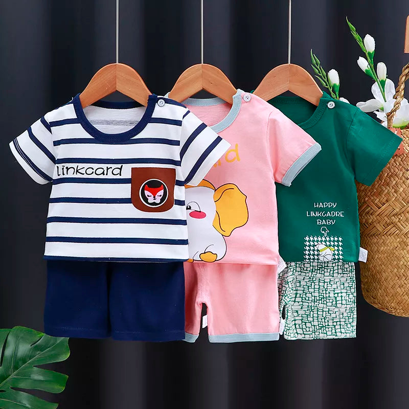 Summer Baby Unisex Cotton Clothing Set: Casual Kids Outfit